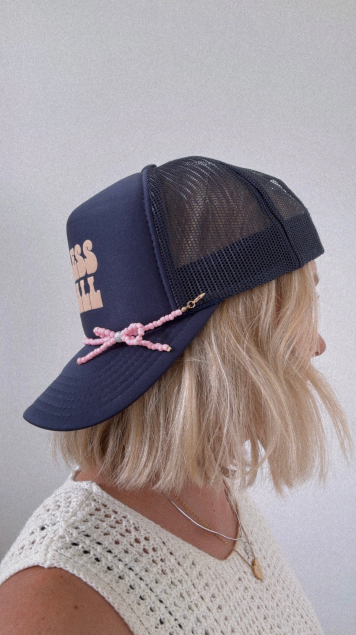 Beaded Bow Hat Chains