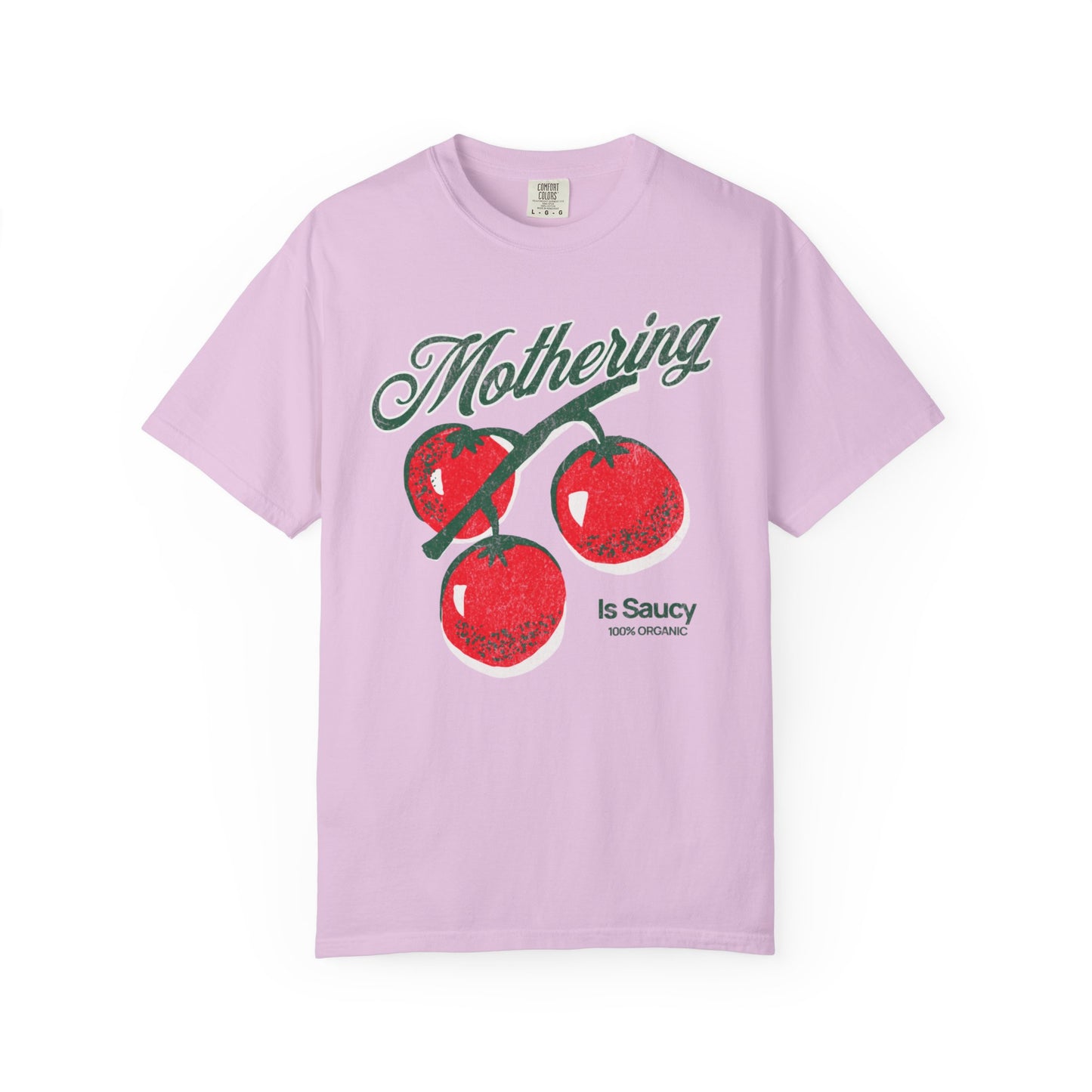 Mothering Is Saucy Tomato Graphic Tee
