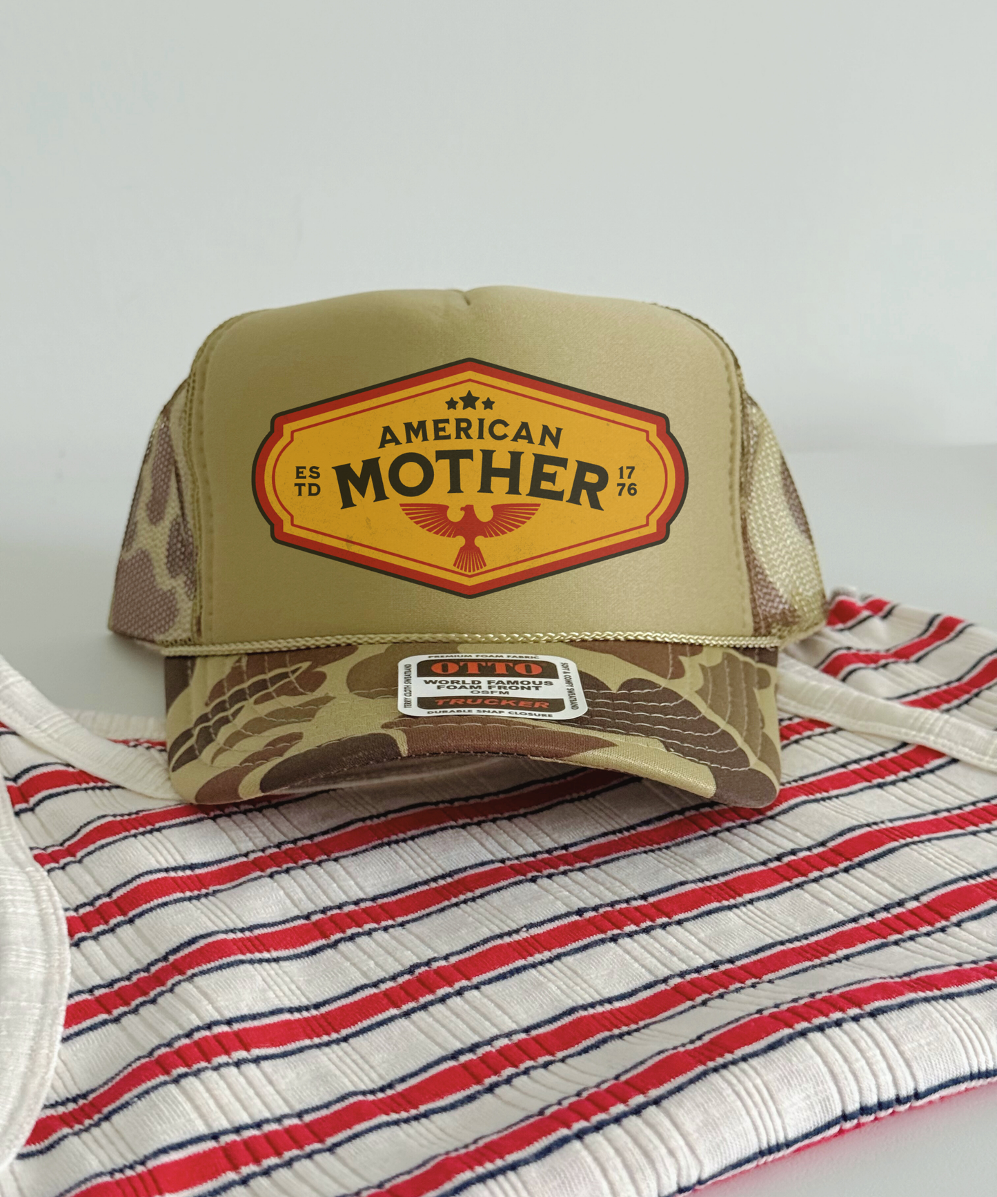American Mother Trucker Hats