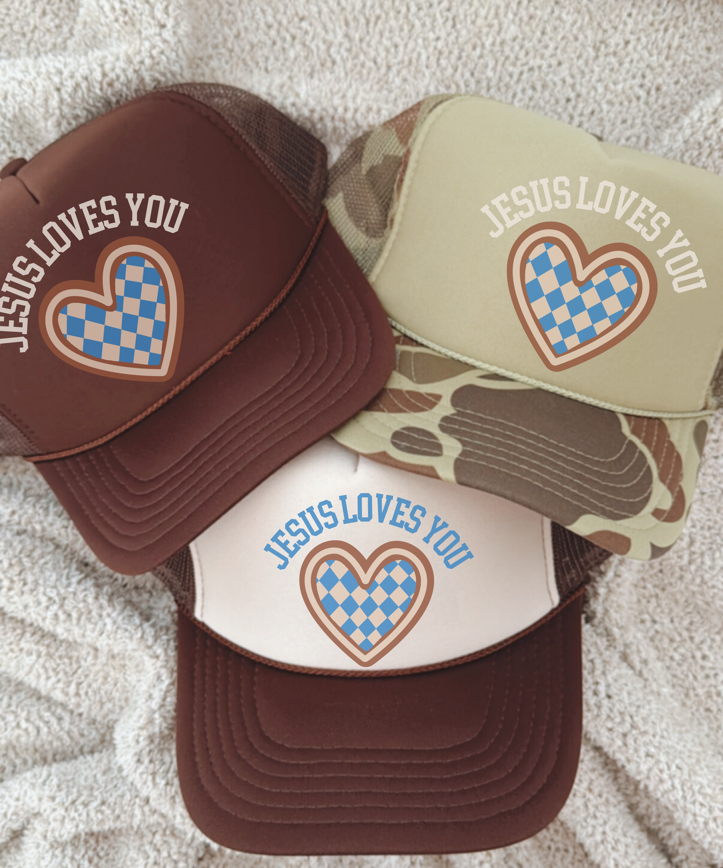 Retro Jesus Loves You Hat