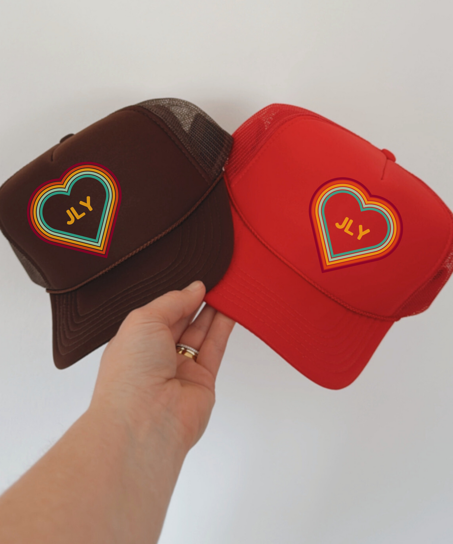 Jesus Loves You Retro Heart Hat