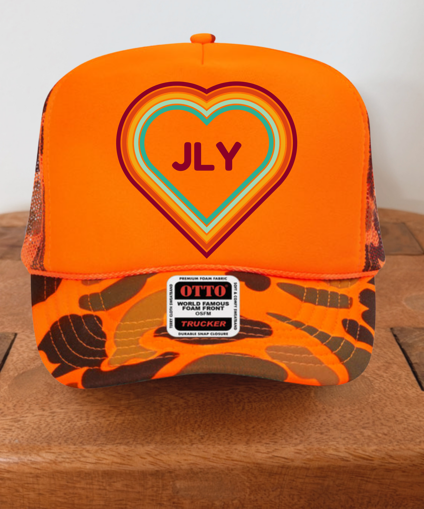 Jesus Loves You Retro Heart Hat