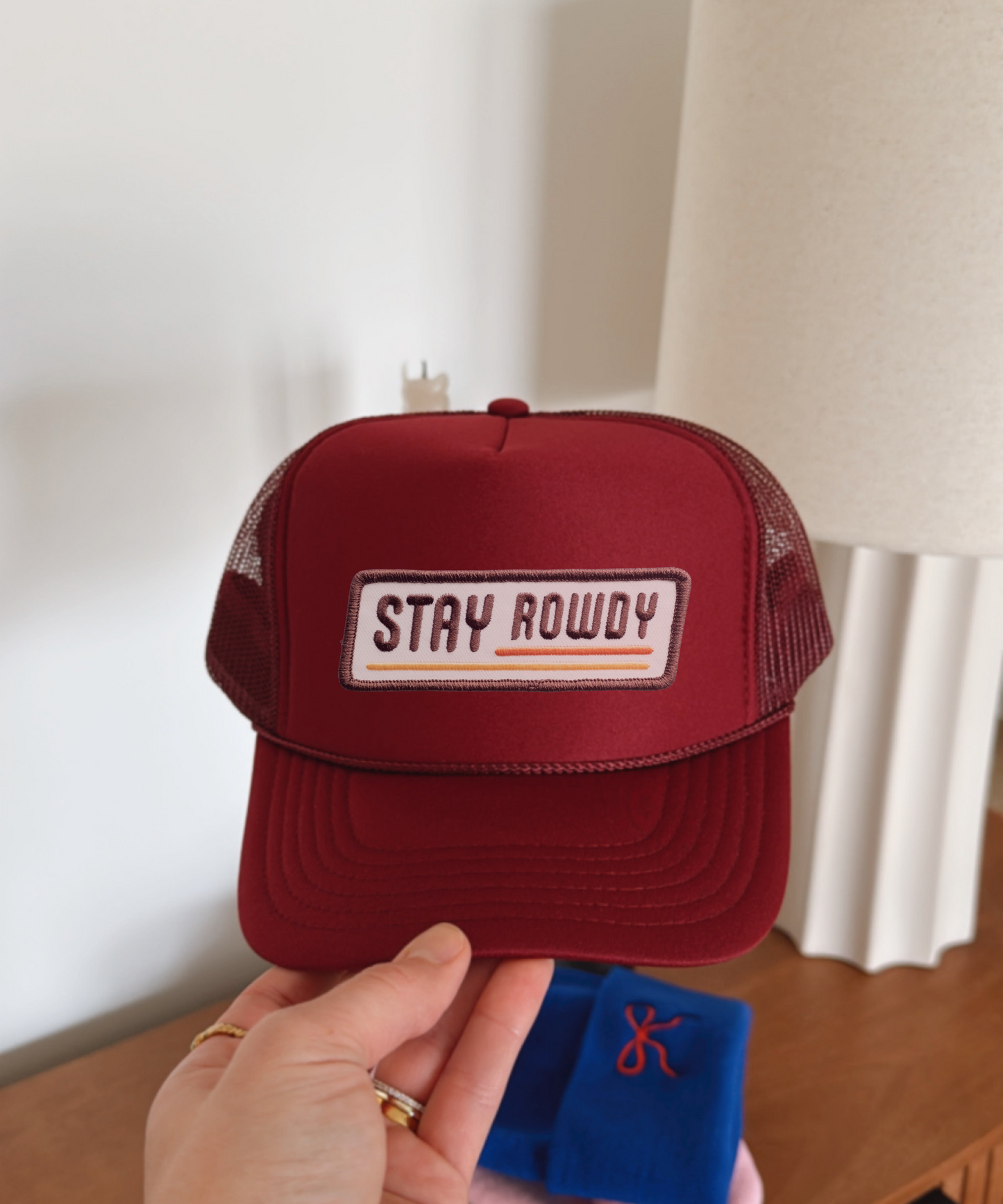 Stay Rowdy Embroidered Patch Trucker Hat