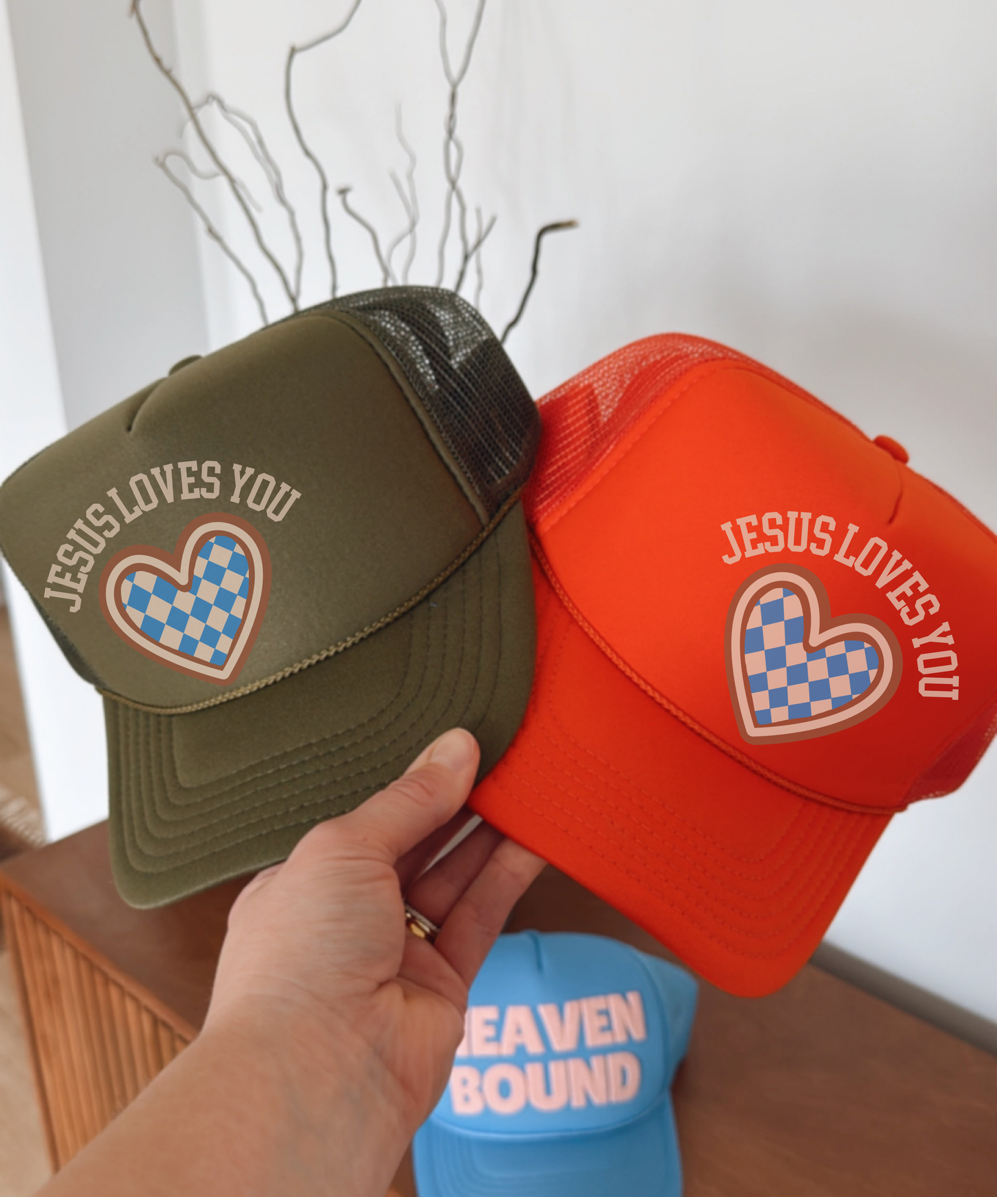 Retro Jesus Loves You Hat