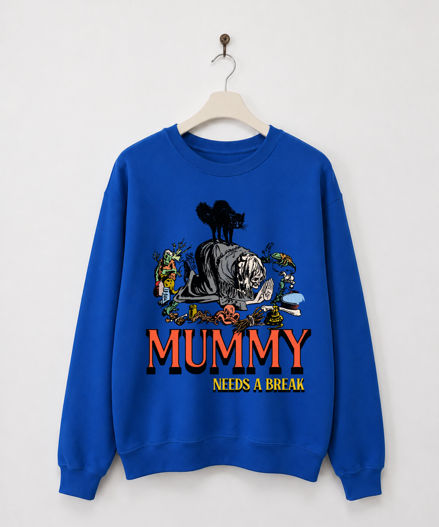 Mummy Needs A Break Vintage Halloween Sweatshirt