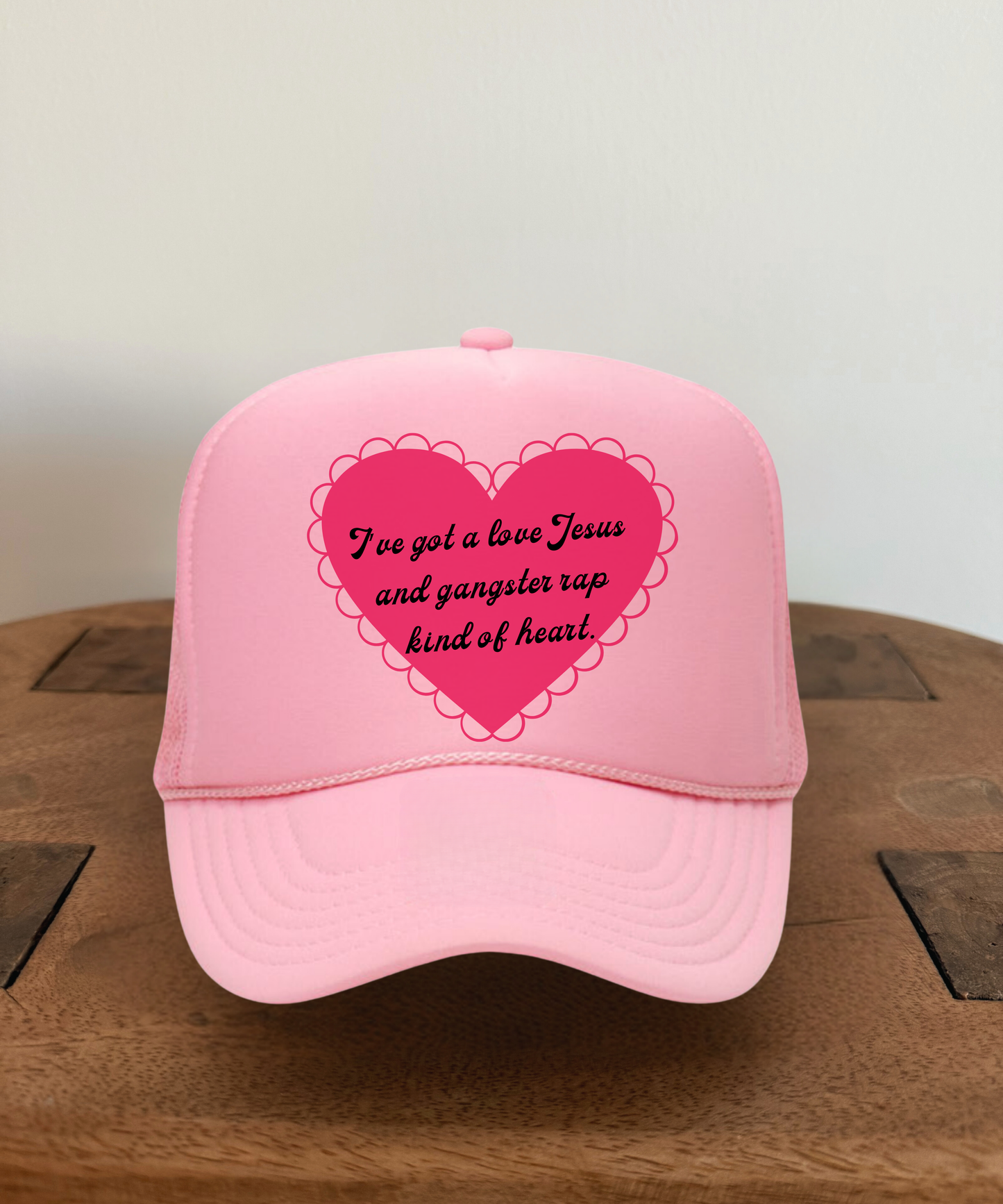 Love Jesus & Gangster Rap Heart Hat