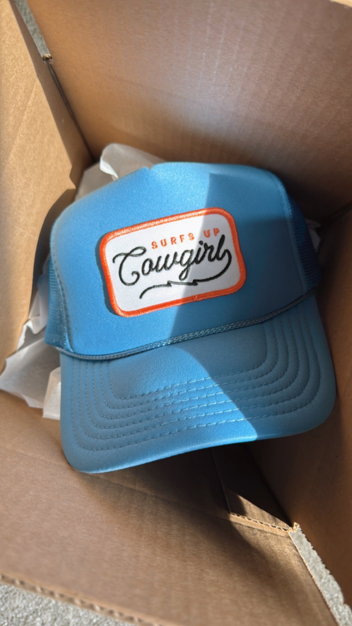 Cowgirl Surf Club Embroidered Patch Trucker Hat