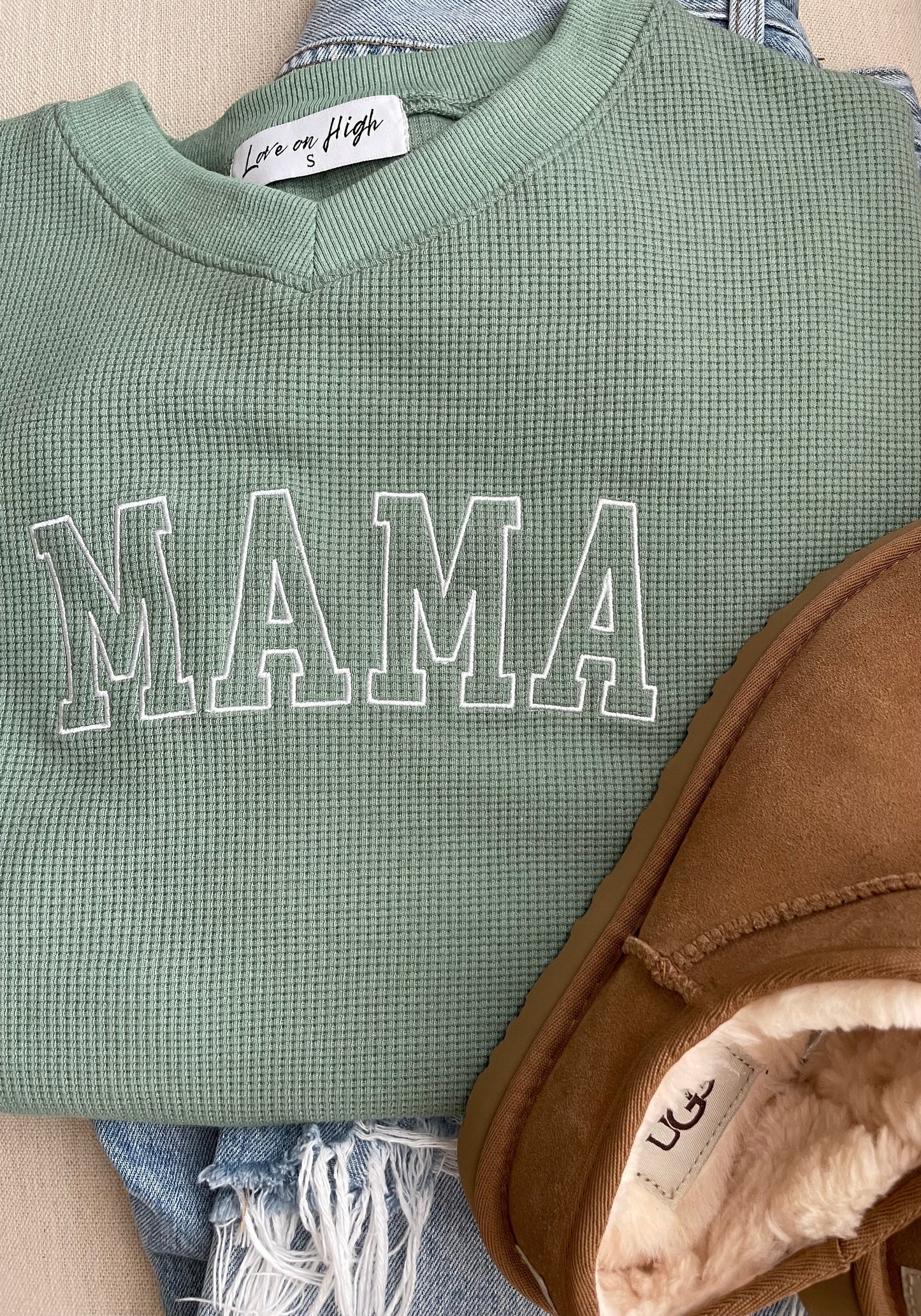 Embroidered Mama Crewneck