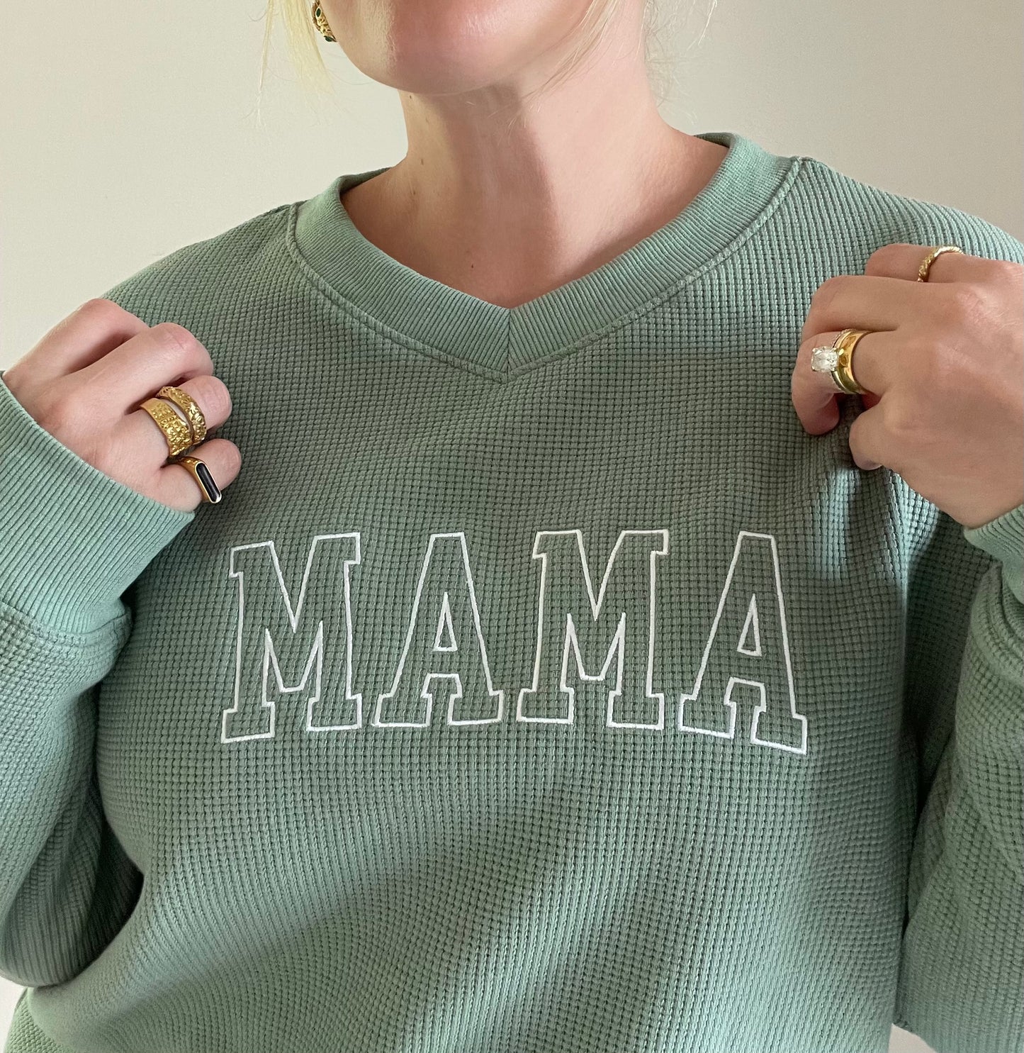 Embroidered Mama Crewneck
