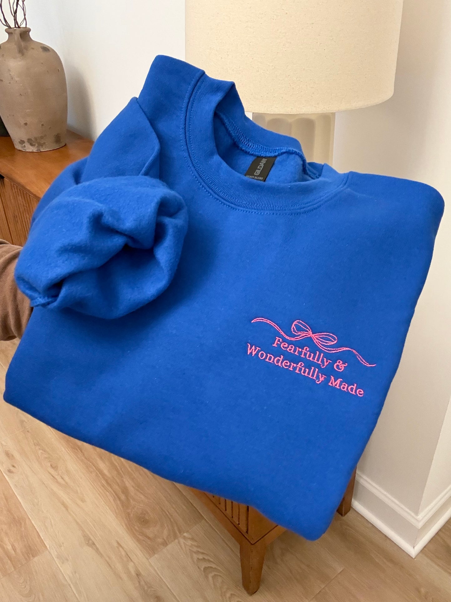 Embroidered Fearfully & Wonderfully Made Sweatshirt