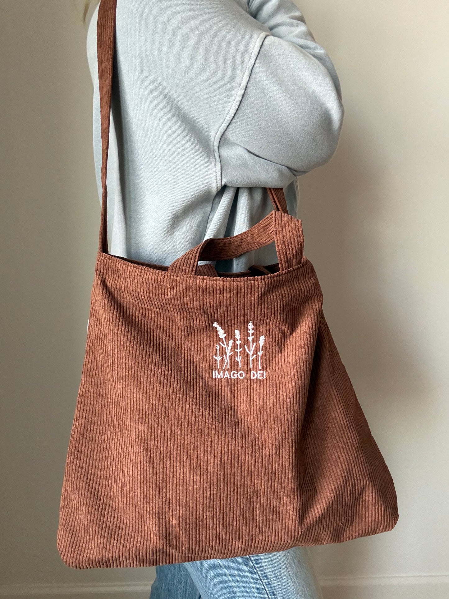 Imago Dei Corduroy Crossbody Dark Chocolate