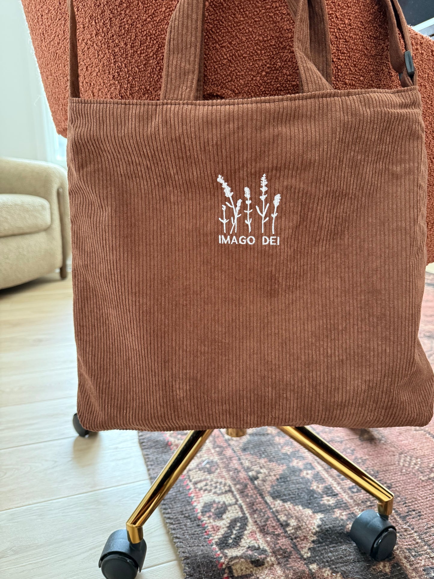 Imago Dei Corduroy Crossbody Dark Chocolate