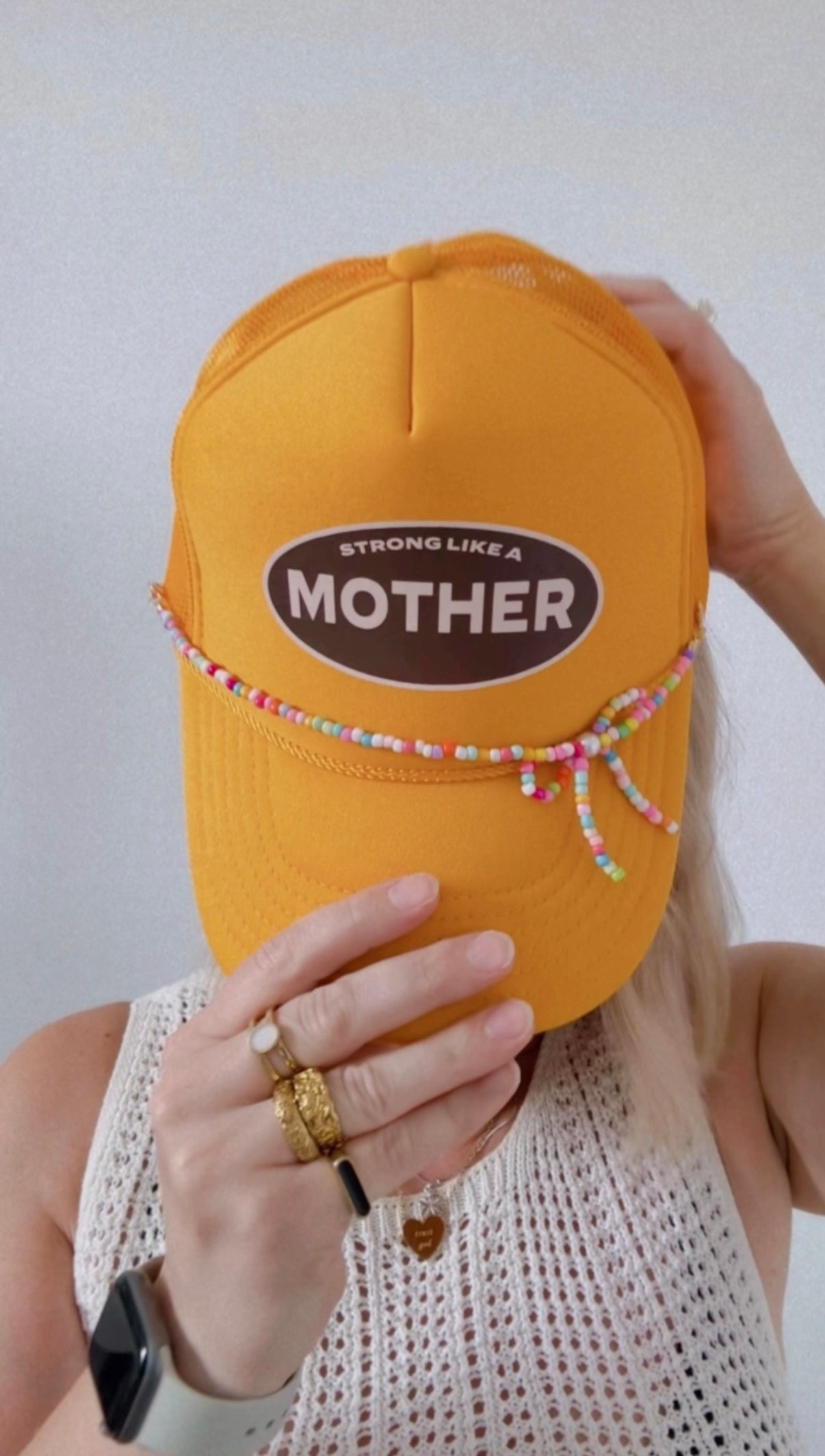 Beaded Bow Hat Chains