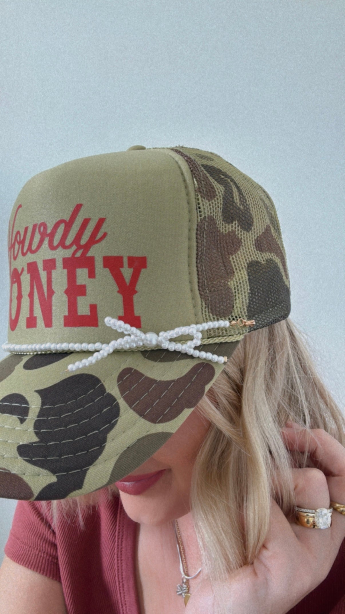 Beaded Bow Hat Chains