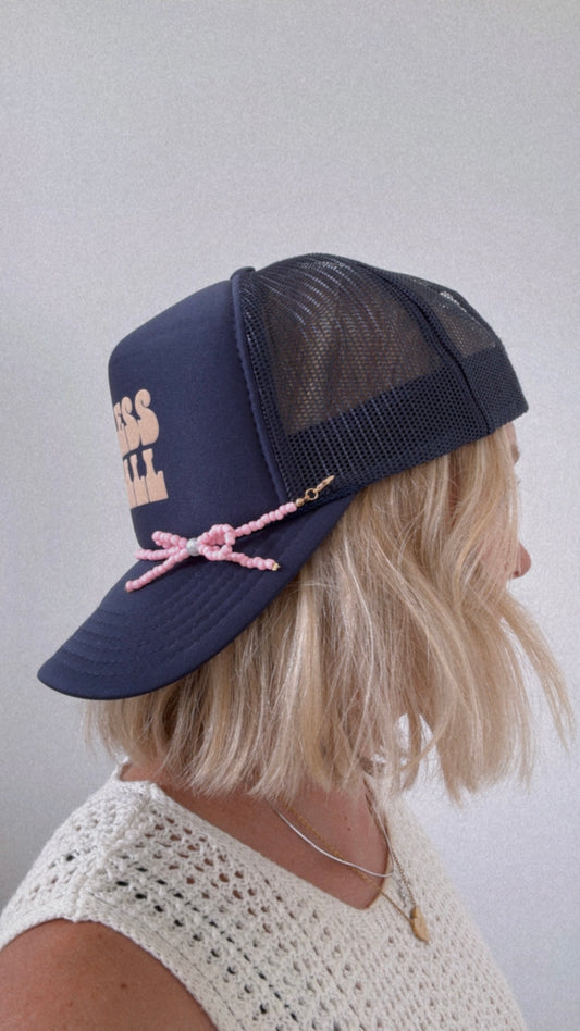 Beaded Bow Hat Chains