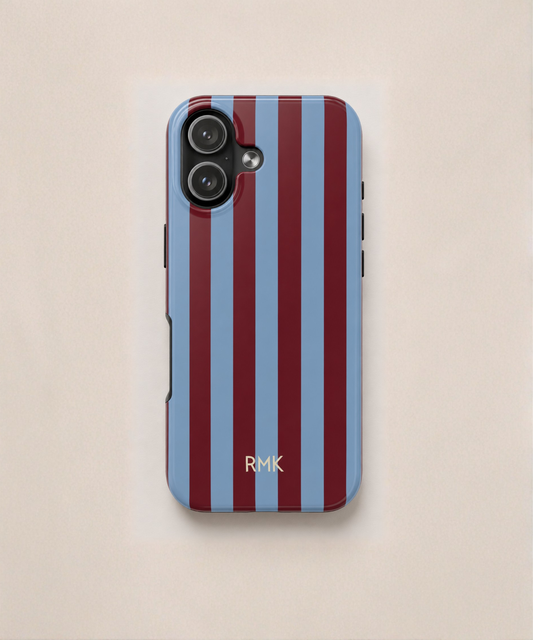 Custom Initials Striped Phone Case
