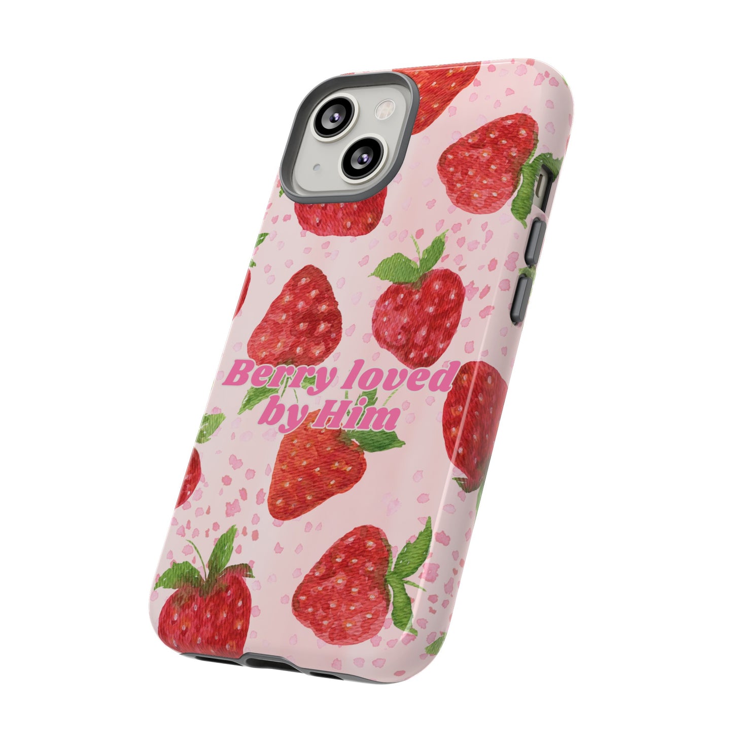 Berry Loved By Him Strawberry Phone Case