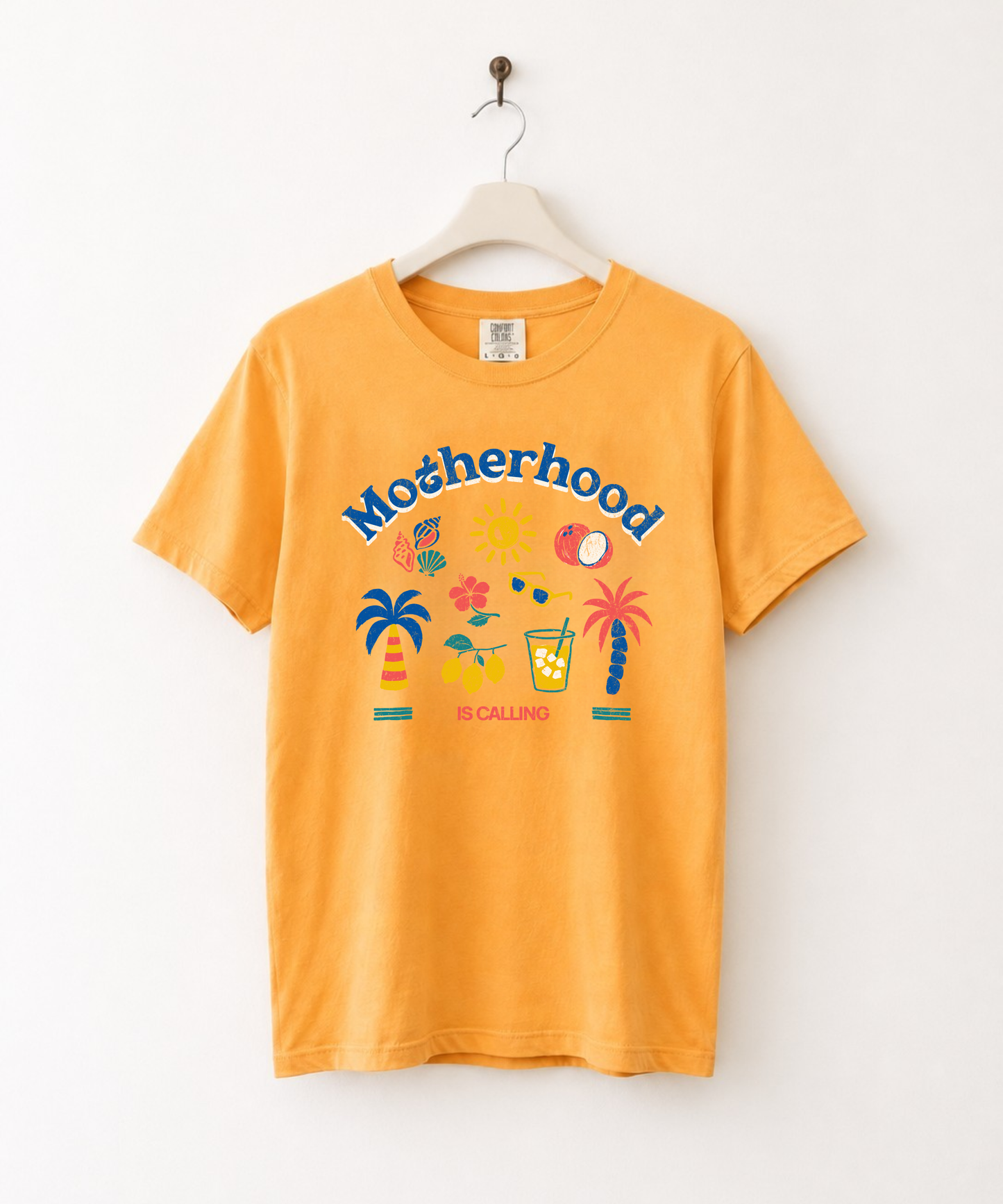 Motherhood Is Calling Beach Graphic Tee