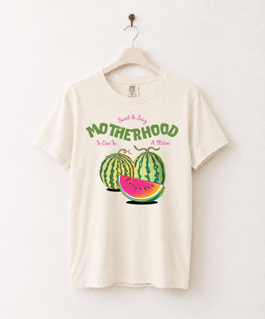 Motherhood Is One in a Melon Watermelon Graphic Tee