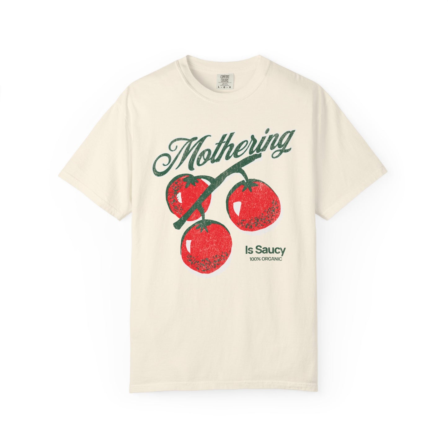 Mothering Is Saucy Tomato Graphic Tee
