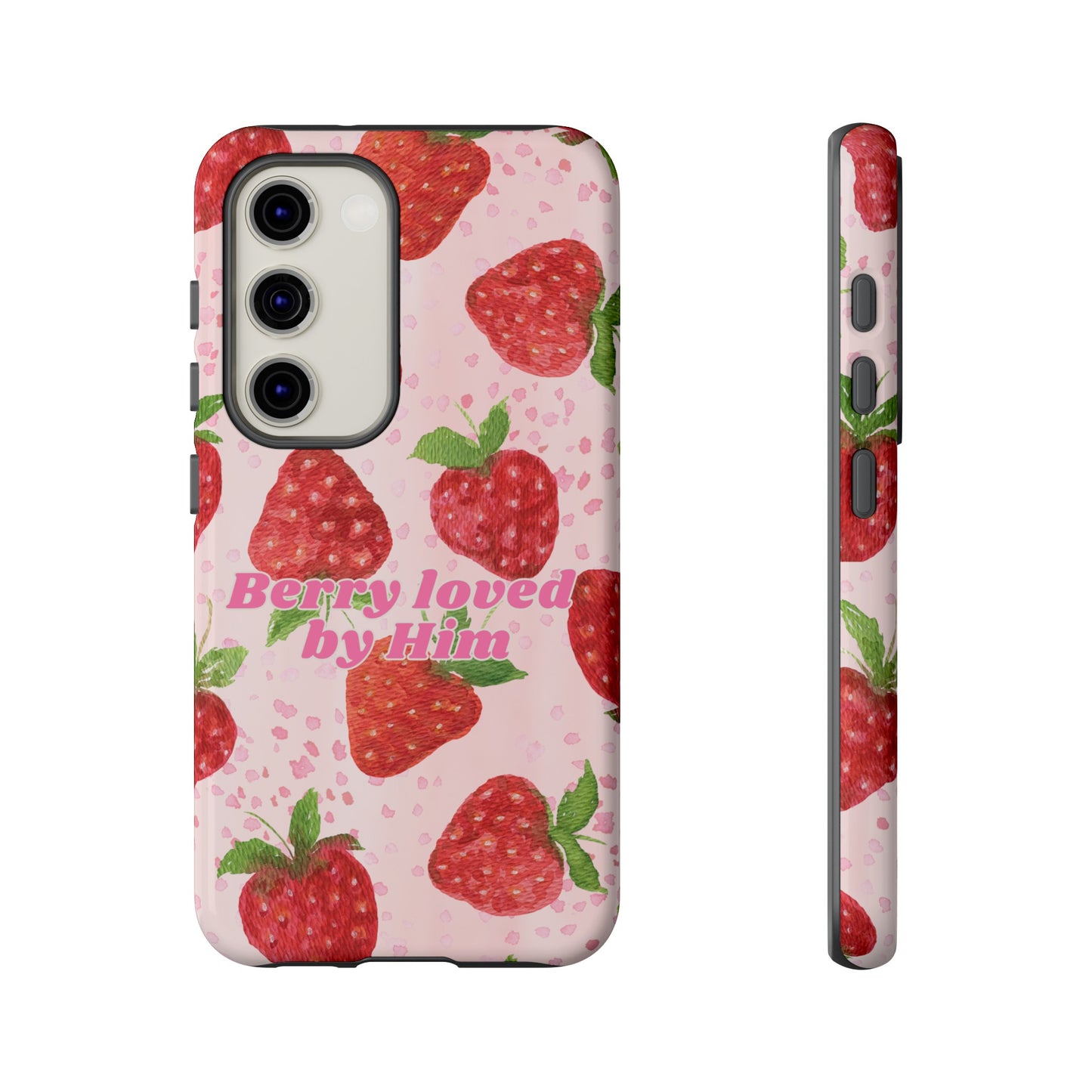 Berry Loved By Him Strawberry Phone Case