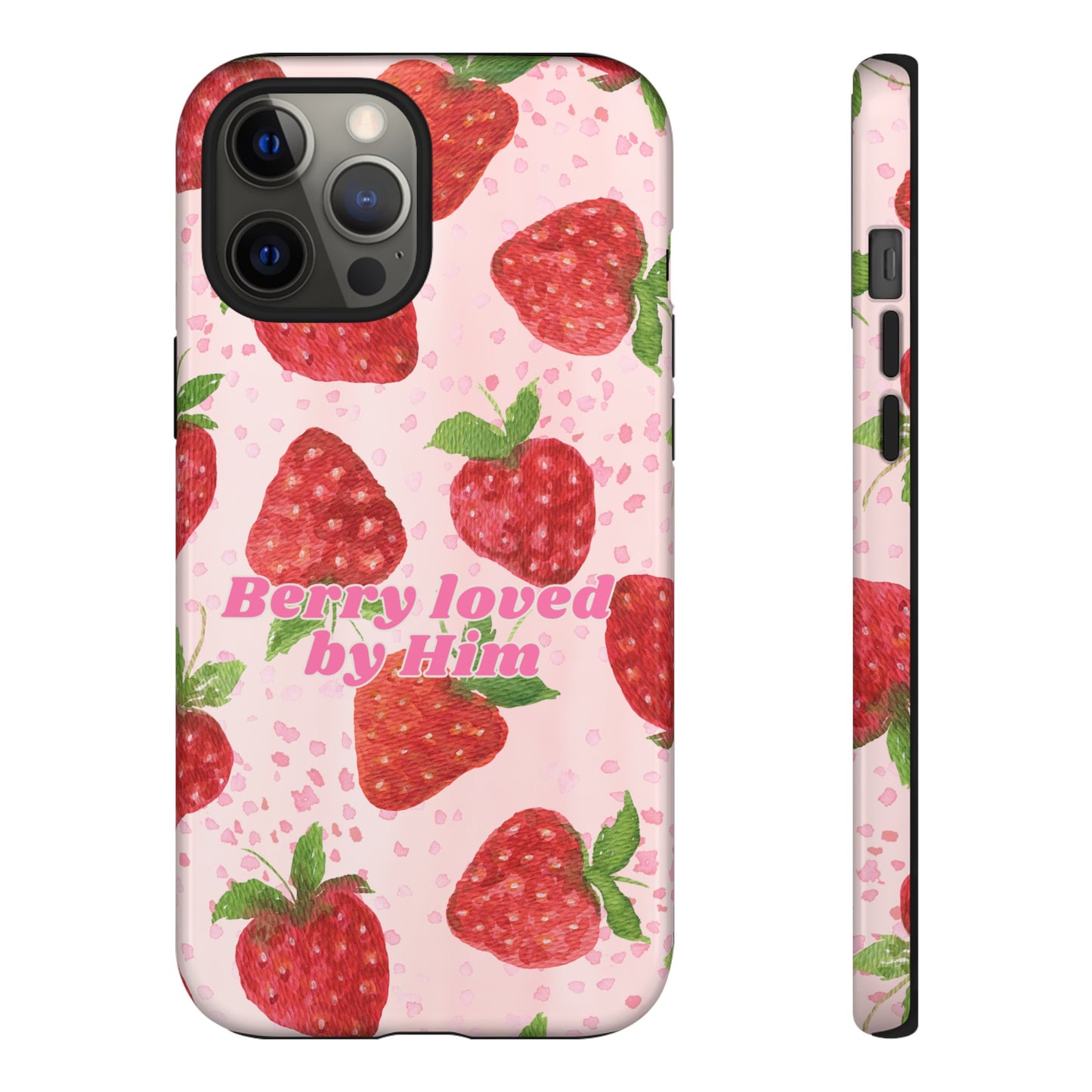 Berry Loved By Him Strawberry Phone Case