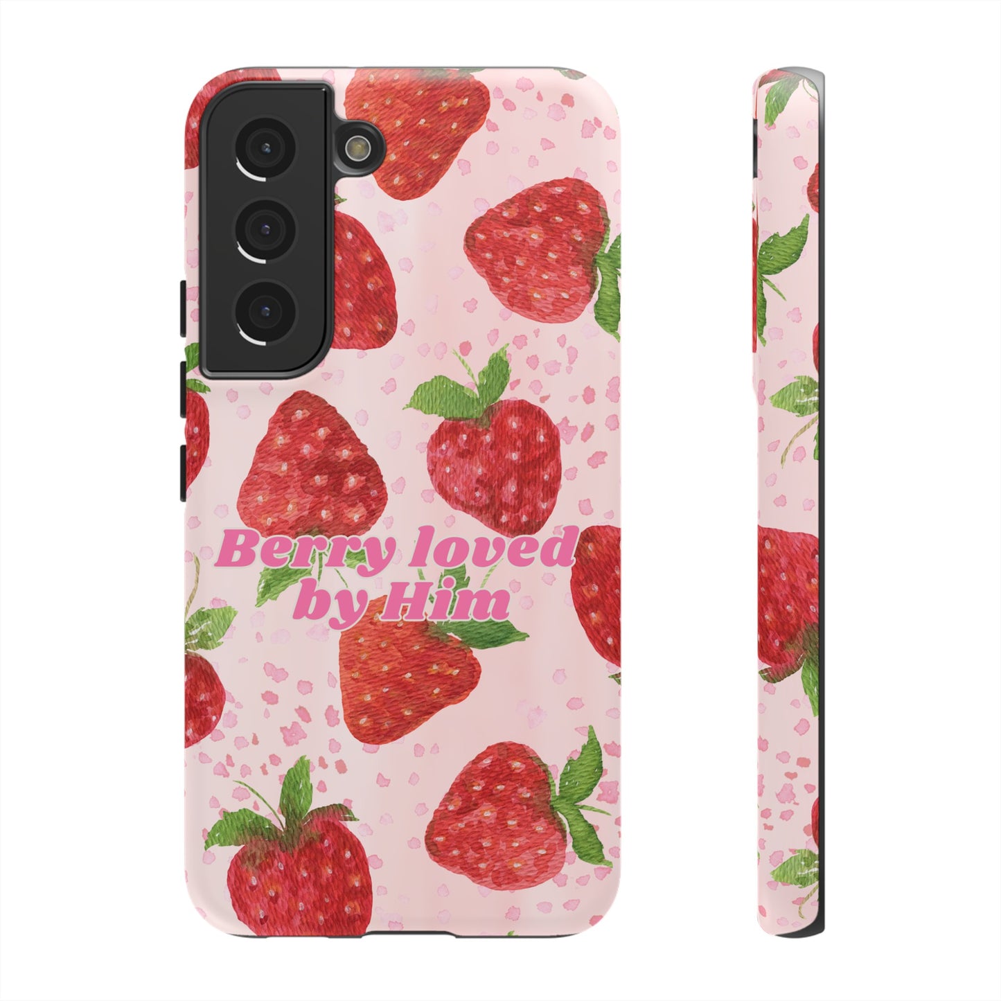 Berry Loved By Him Strawberry Phone Case