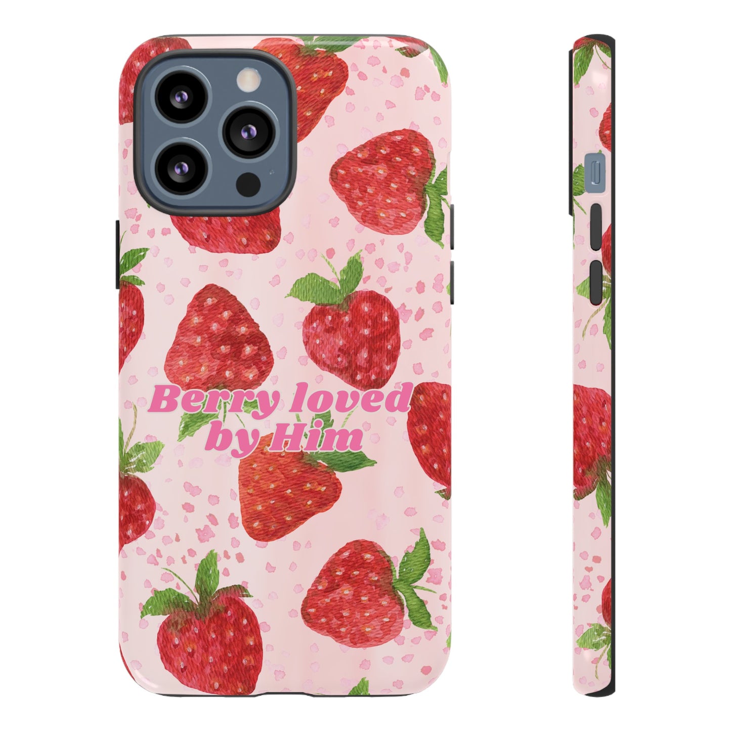 Berry Loved By Him Strawberry Phone Case