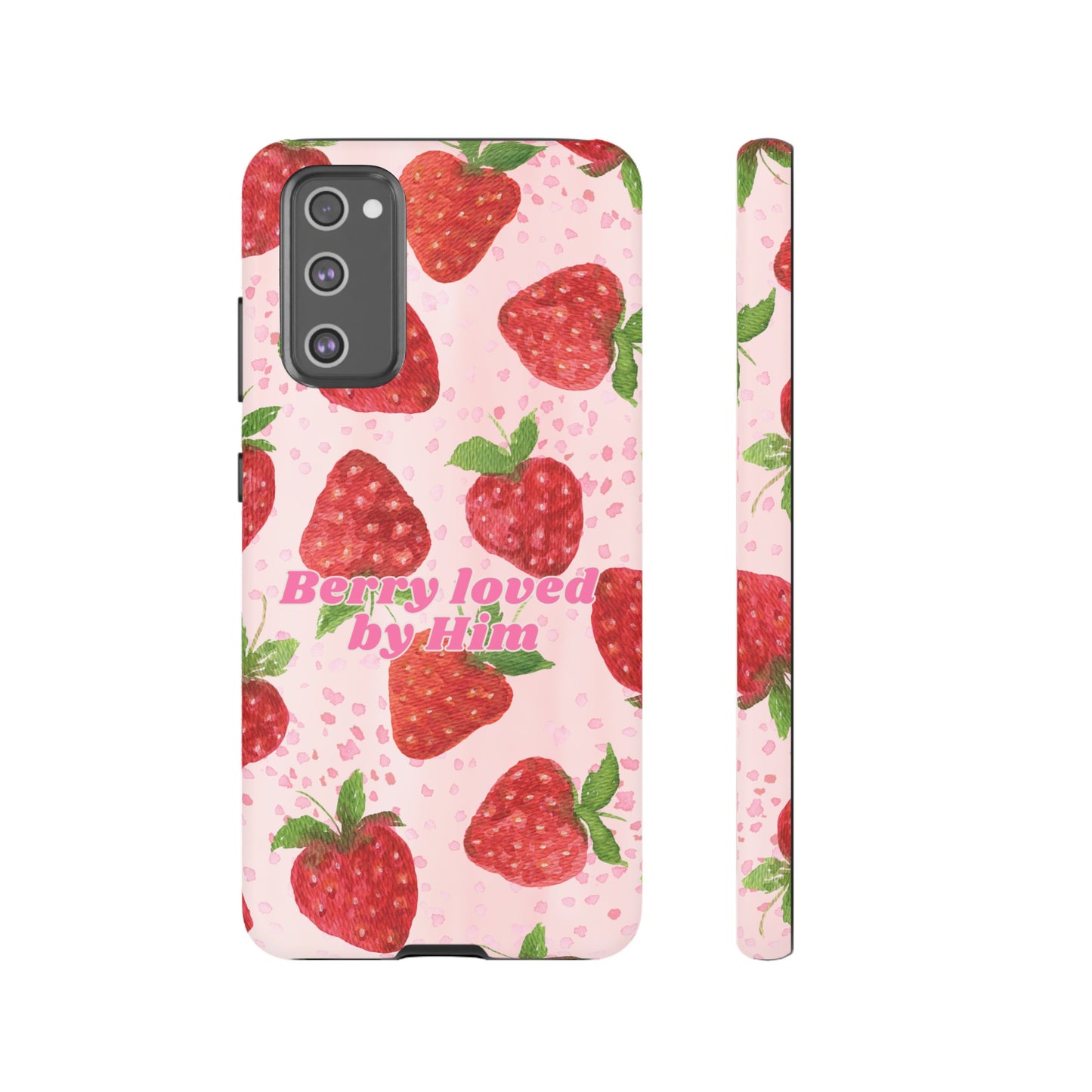 Berry Loved By Him Strawberry Phone Case