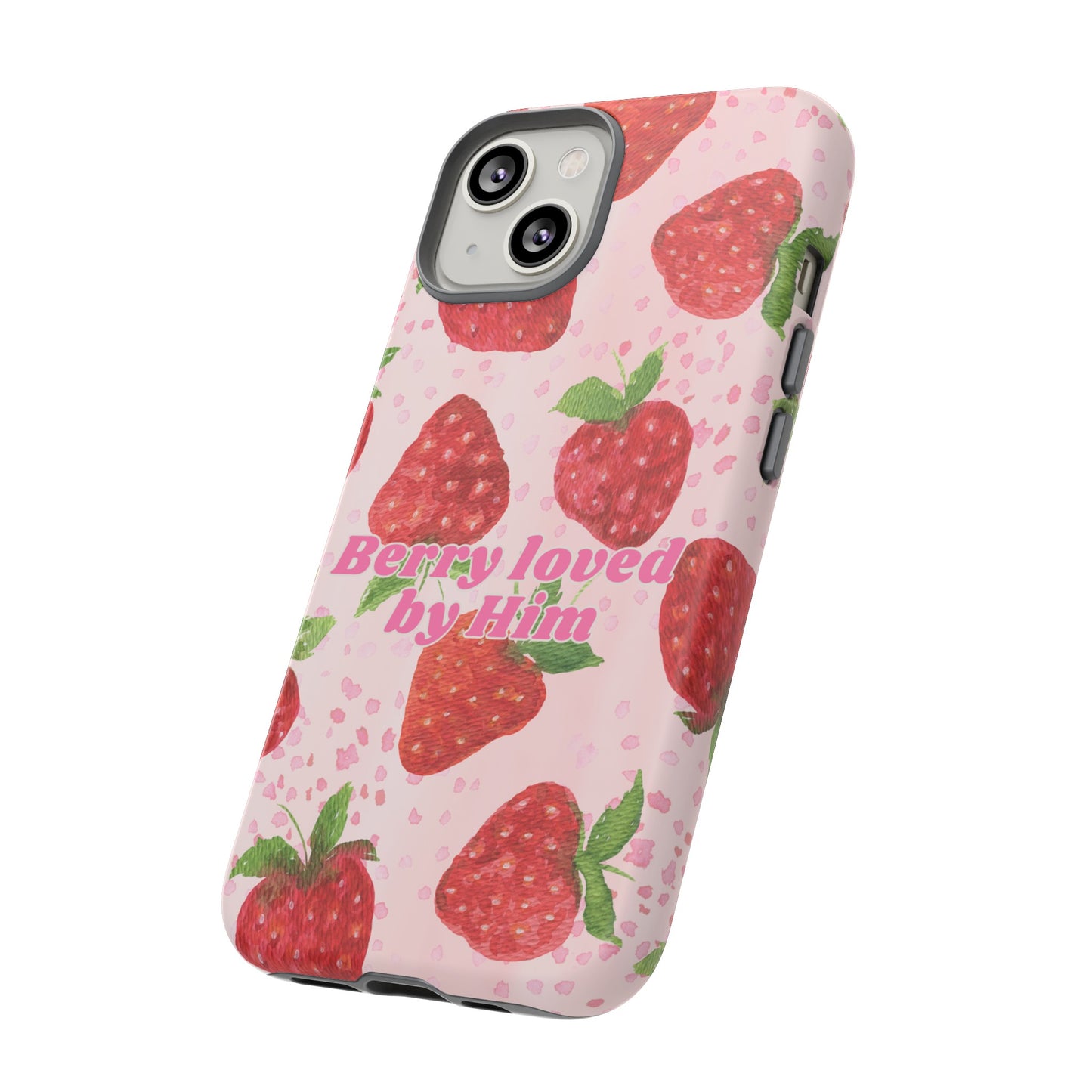 Berry Loved By Him Strawberry Phone Case