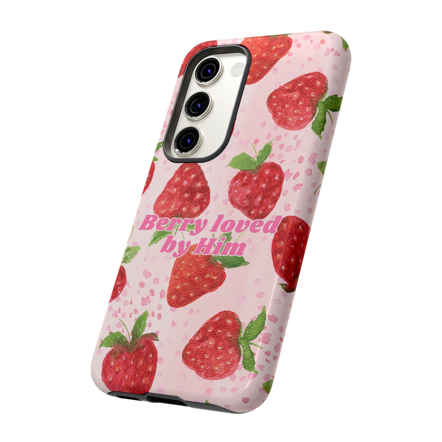 Berry Loved By Him Strawberry Phone Case