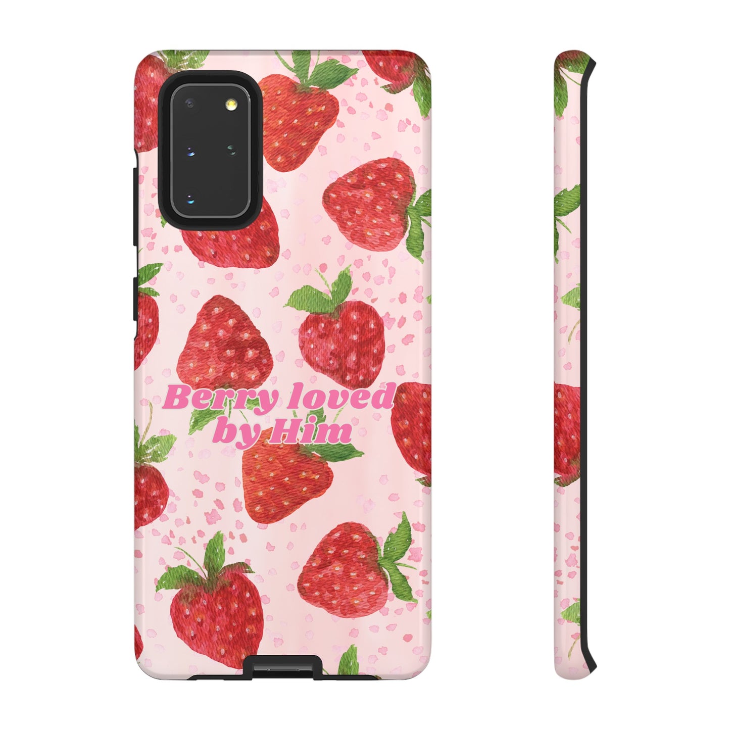 Berry Loved By Him Strawberry Phone Case