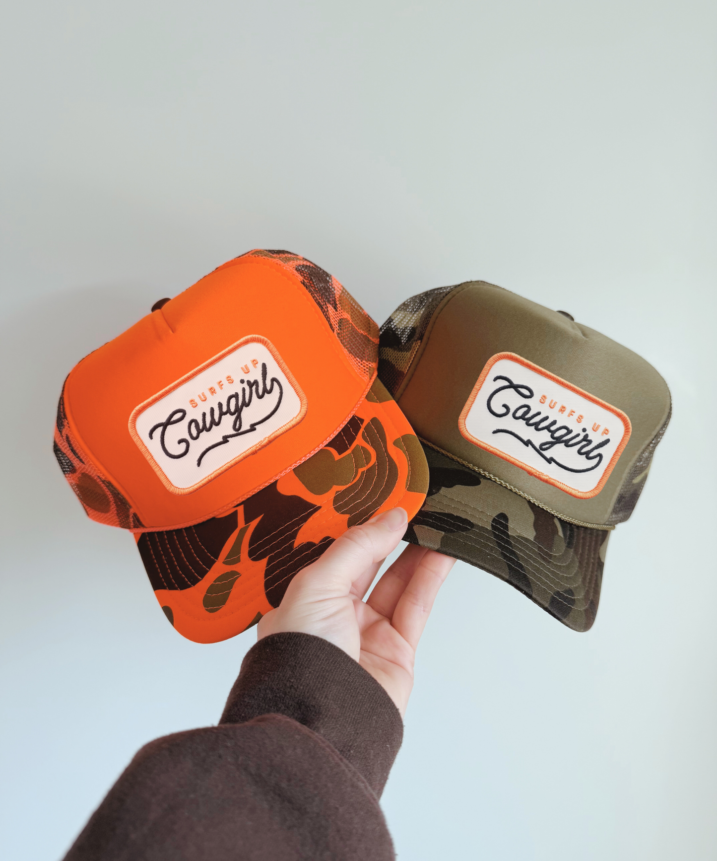 Cowgirl Surf Club Embroidered Patch Trucker Hat