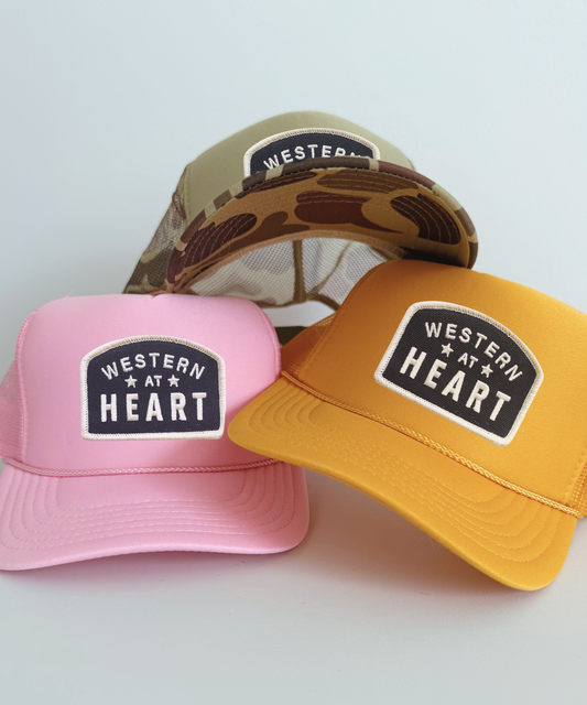 Western at Heart Embroidered Patch Hat