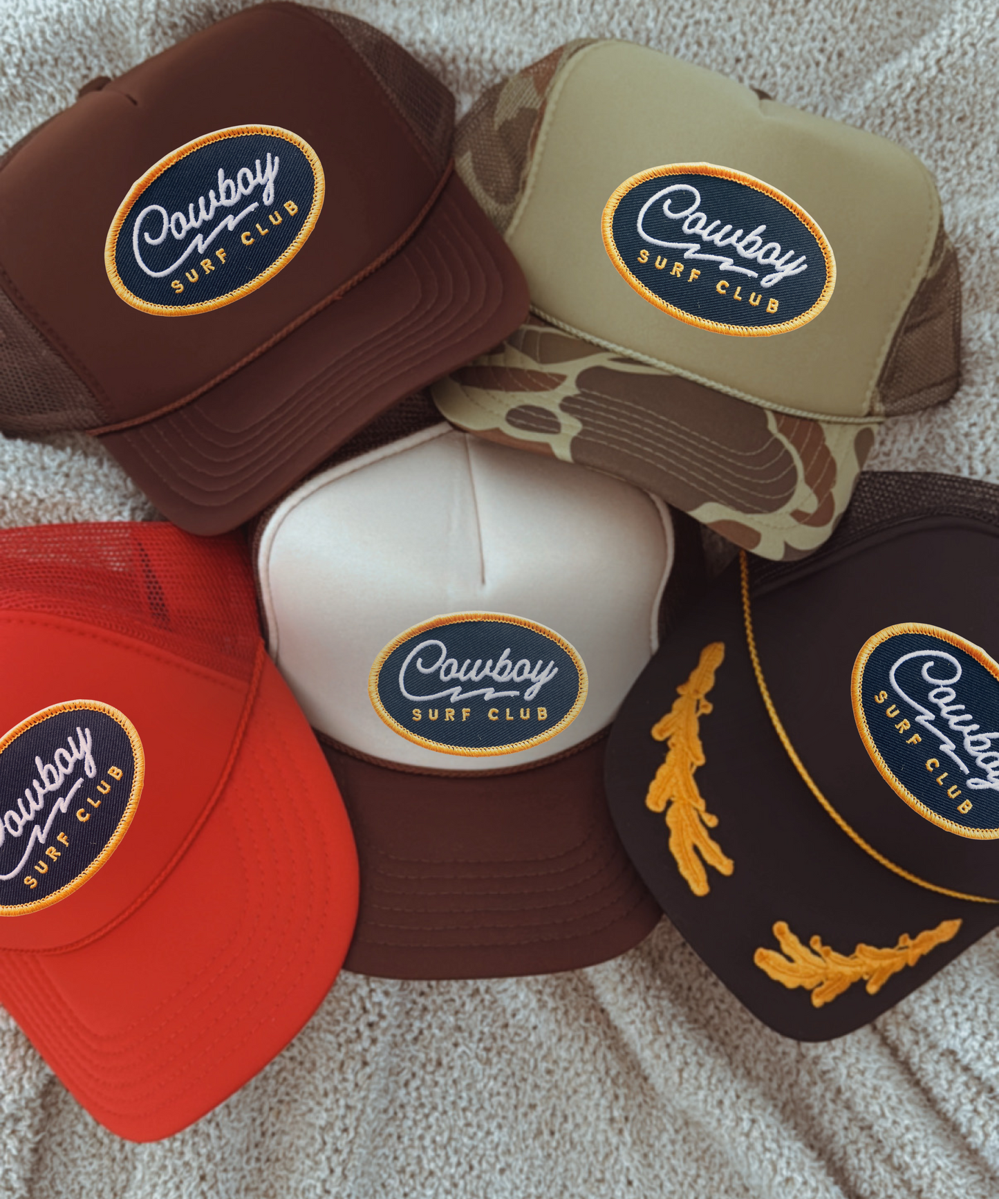 Cowboy Surf Club Embroidered Patch Hat