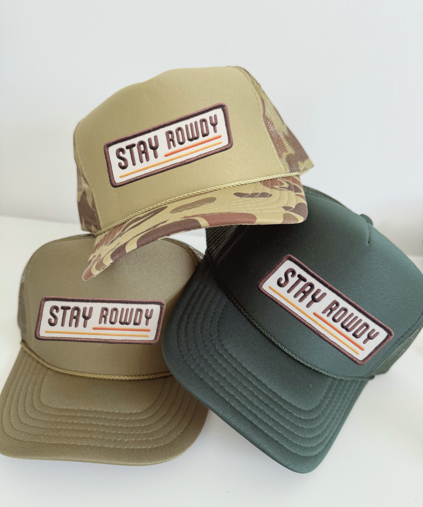 Stay Rowdy Embroidered Patch Trucker Hat