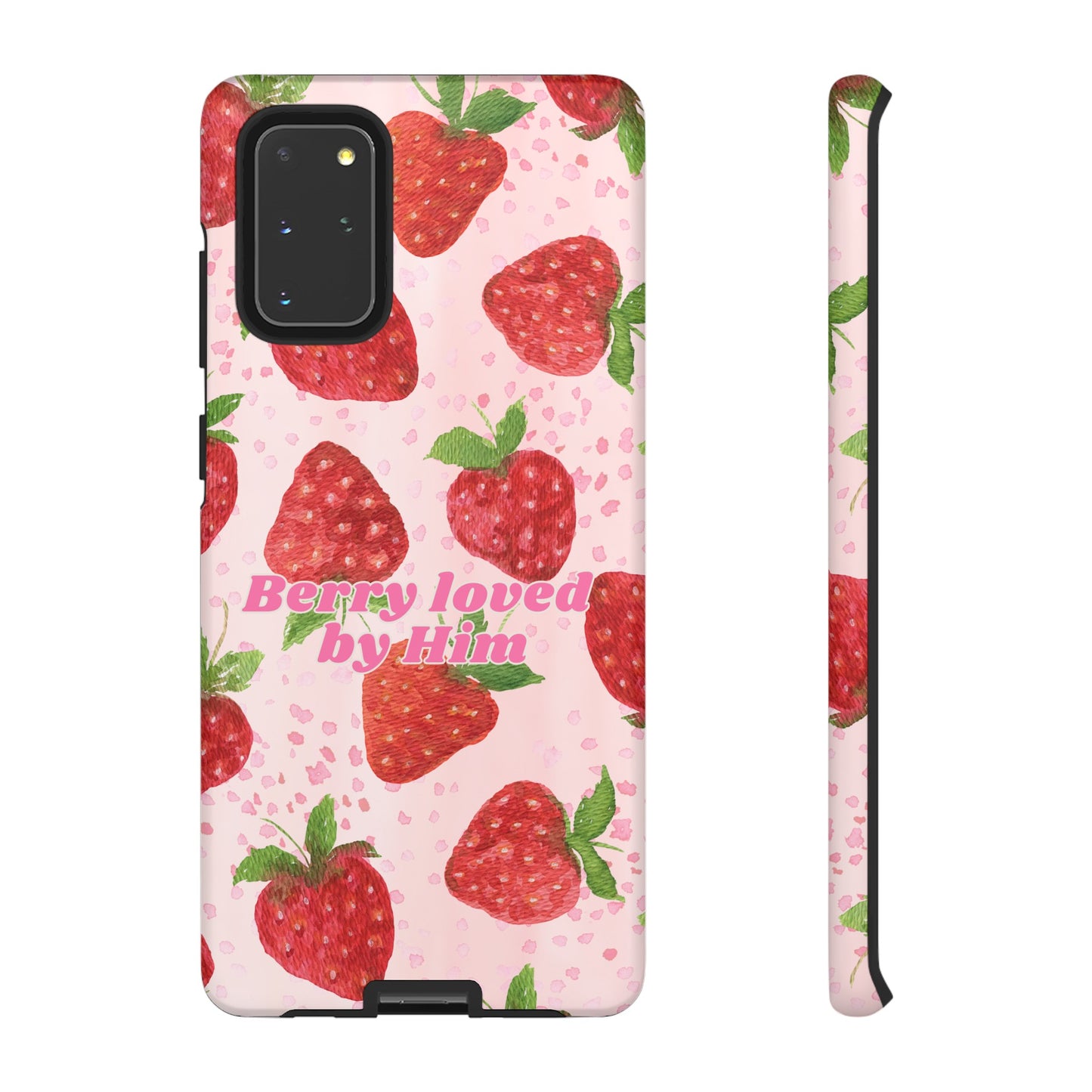 Berry Loved By Him Strawberry Phone Case