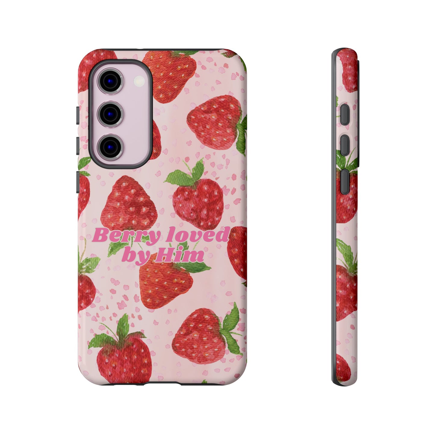 Berry Loved By Him Strawberry Phone Case