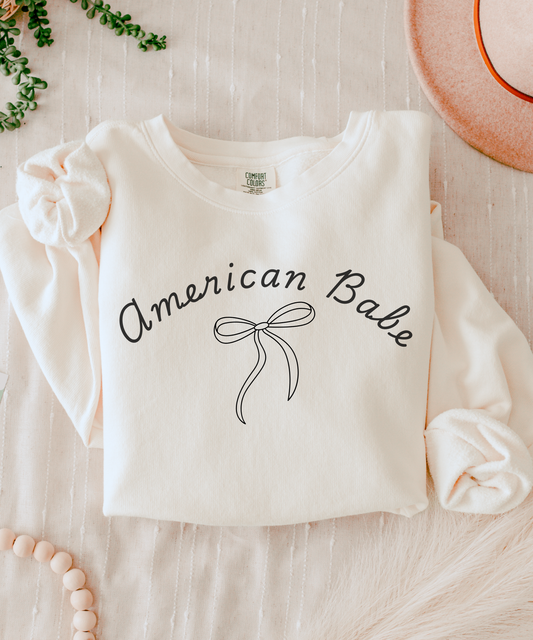 American Babe Bow Crewneck