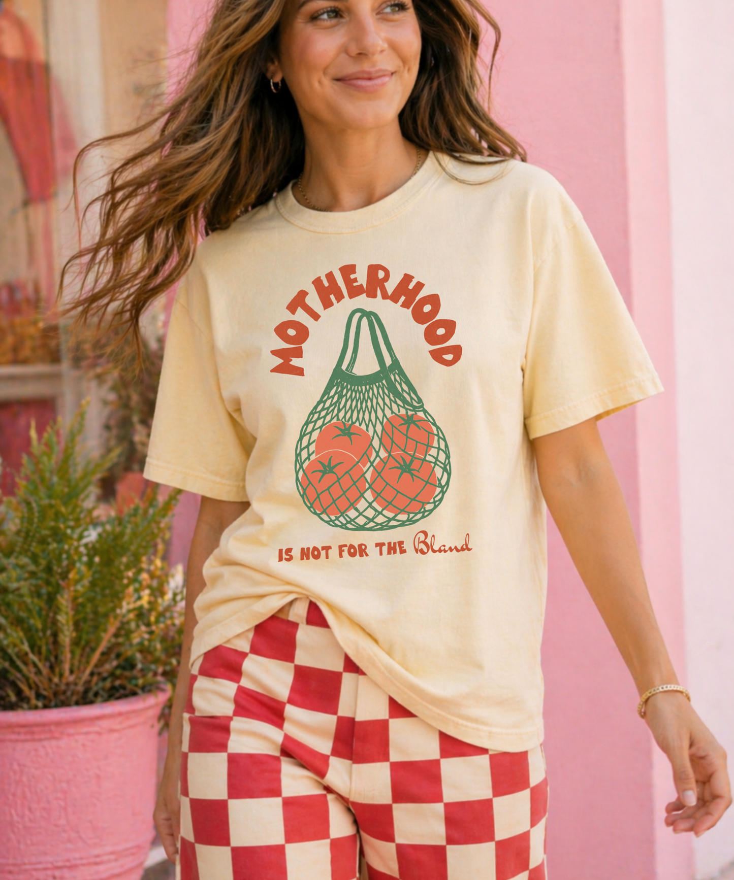 Motherhood Is Not for the Bland Tomato Graphic Tee
