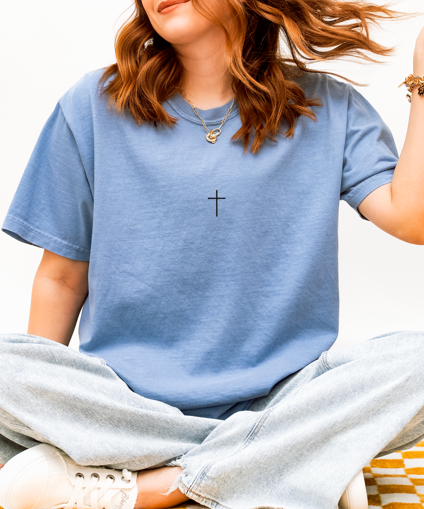 Embroidered Cross Tee