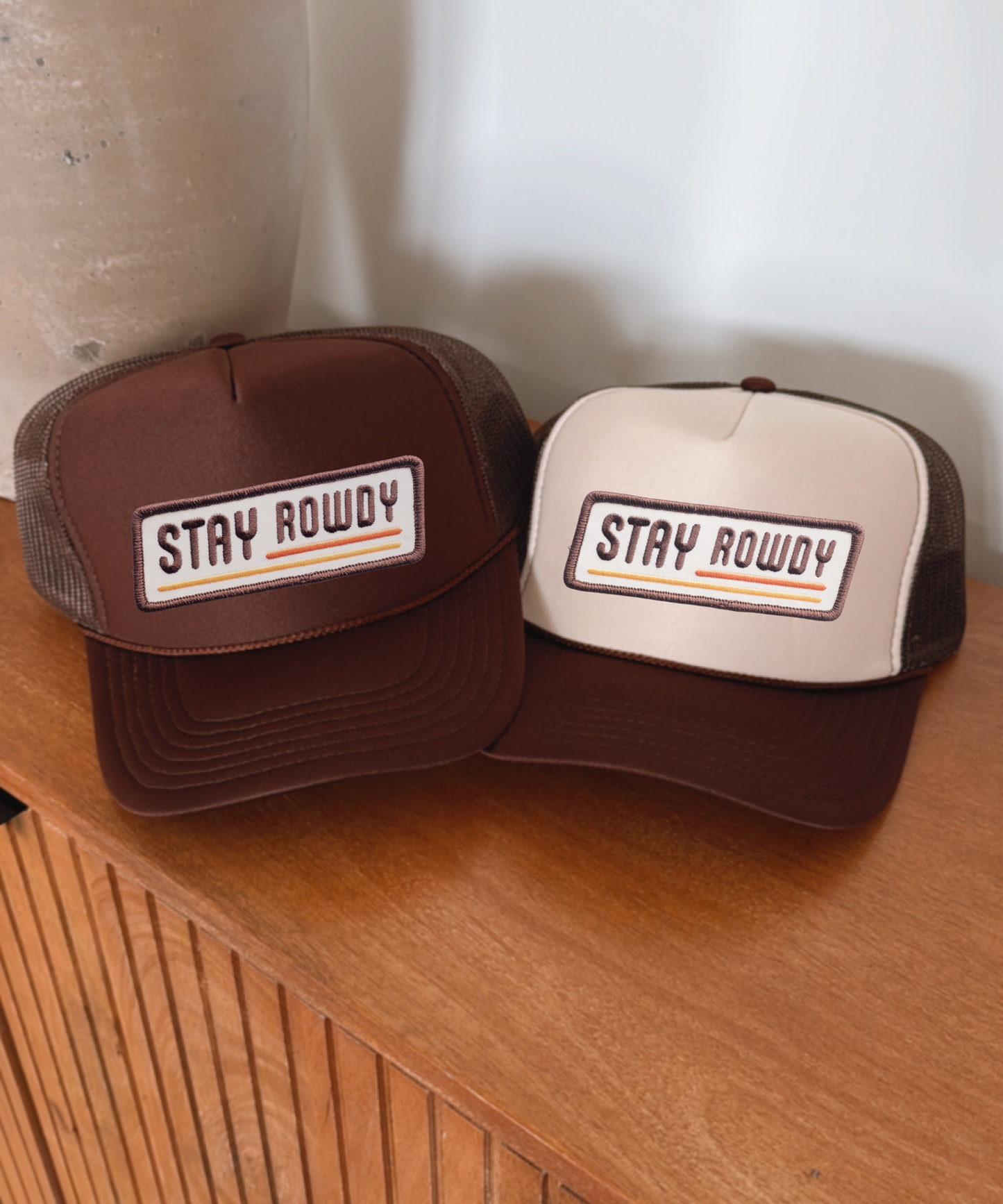 Stay Rowdy Embroidered Patch Trucker Hat