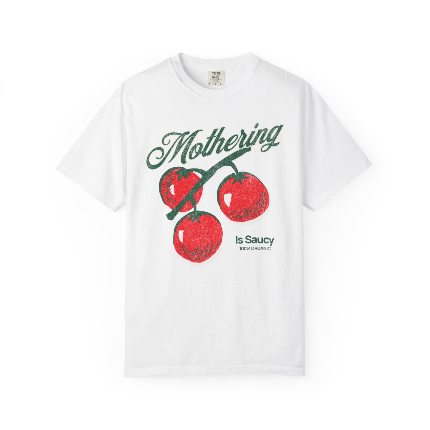Mothering Is Saucy Tomato Graphic Tee