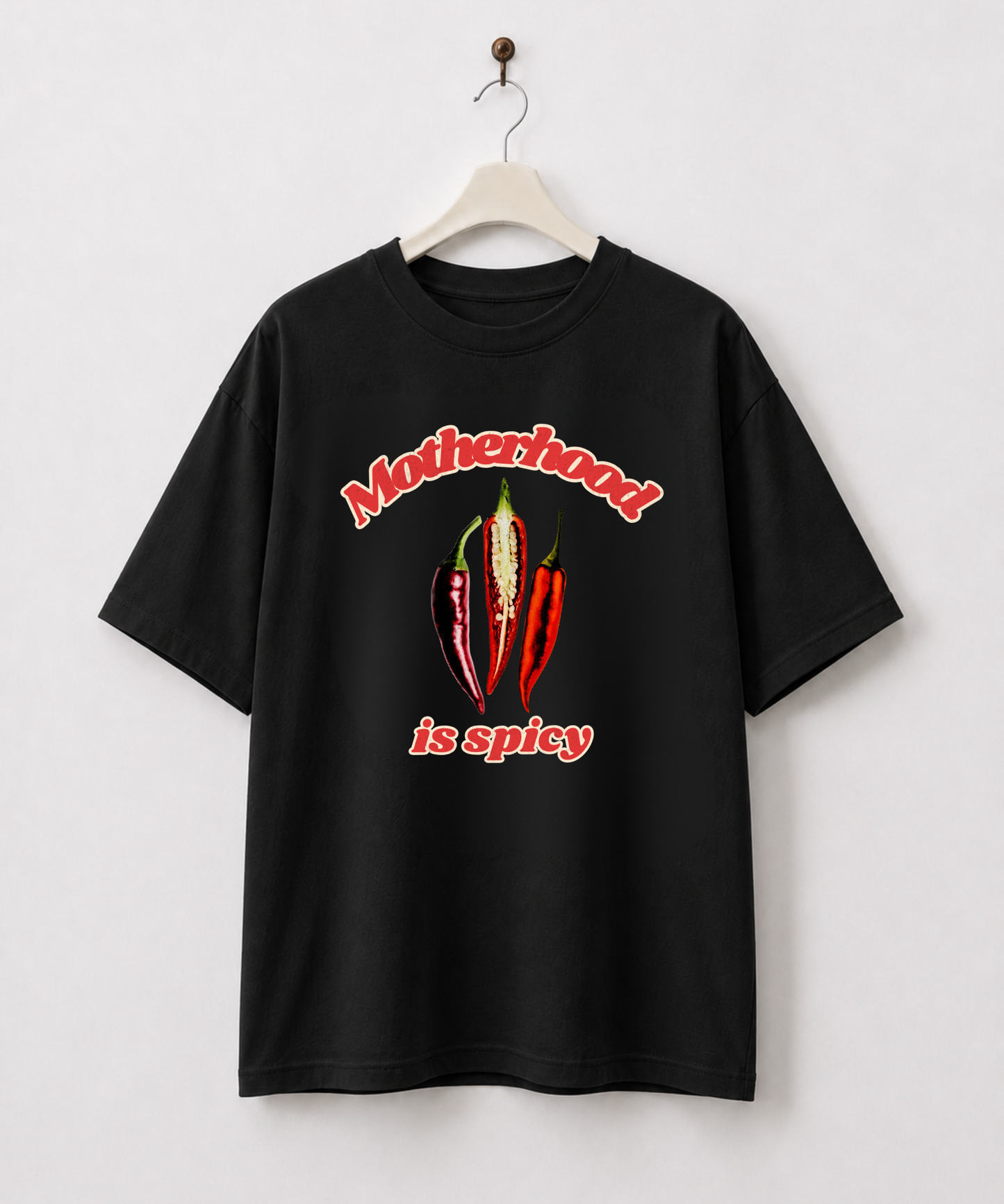 Motherhood Is Spicy Retro Chili Pepper Tee