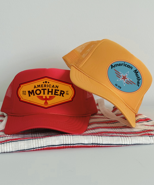 American Mother Trucker Hats