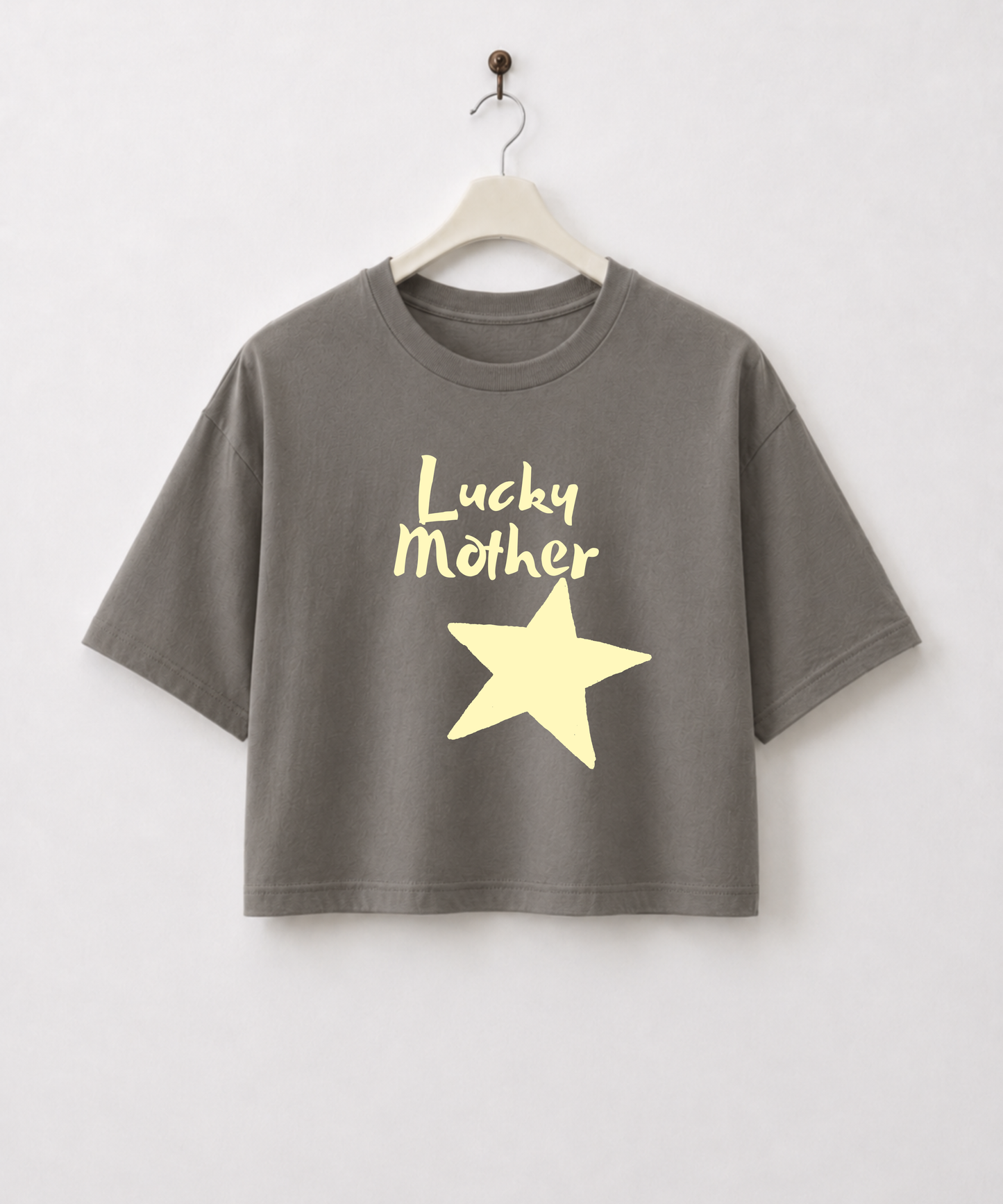 Lucky Mother Retro Star Cropped Tee