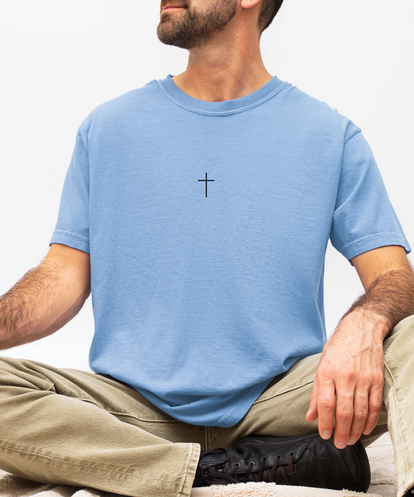 Embroidered Cross Tee