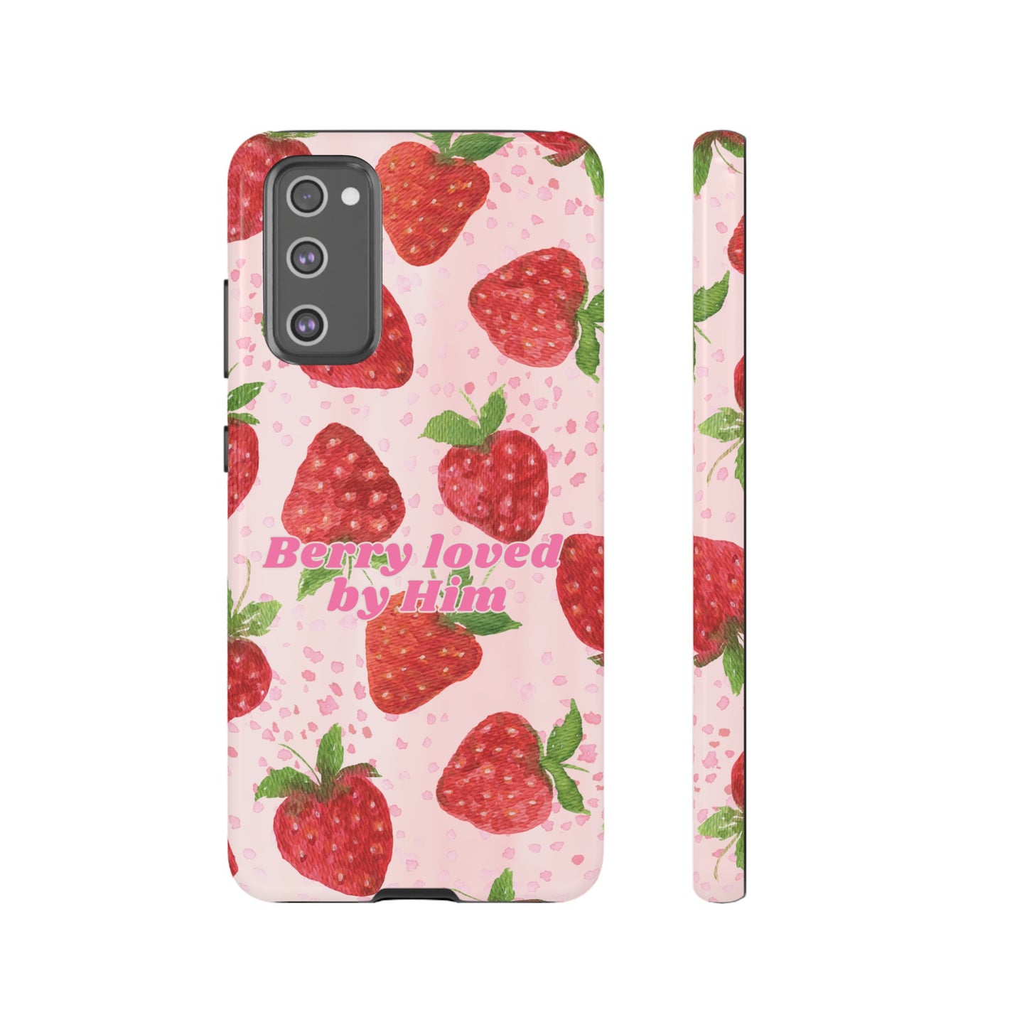 Berry Loved By Him Strawberry Phone Case