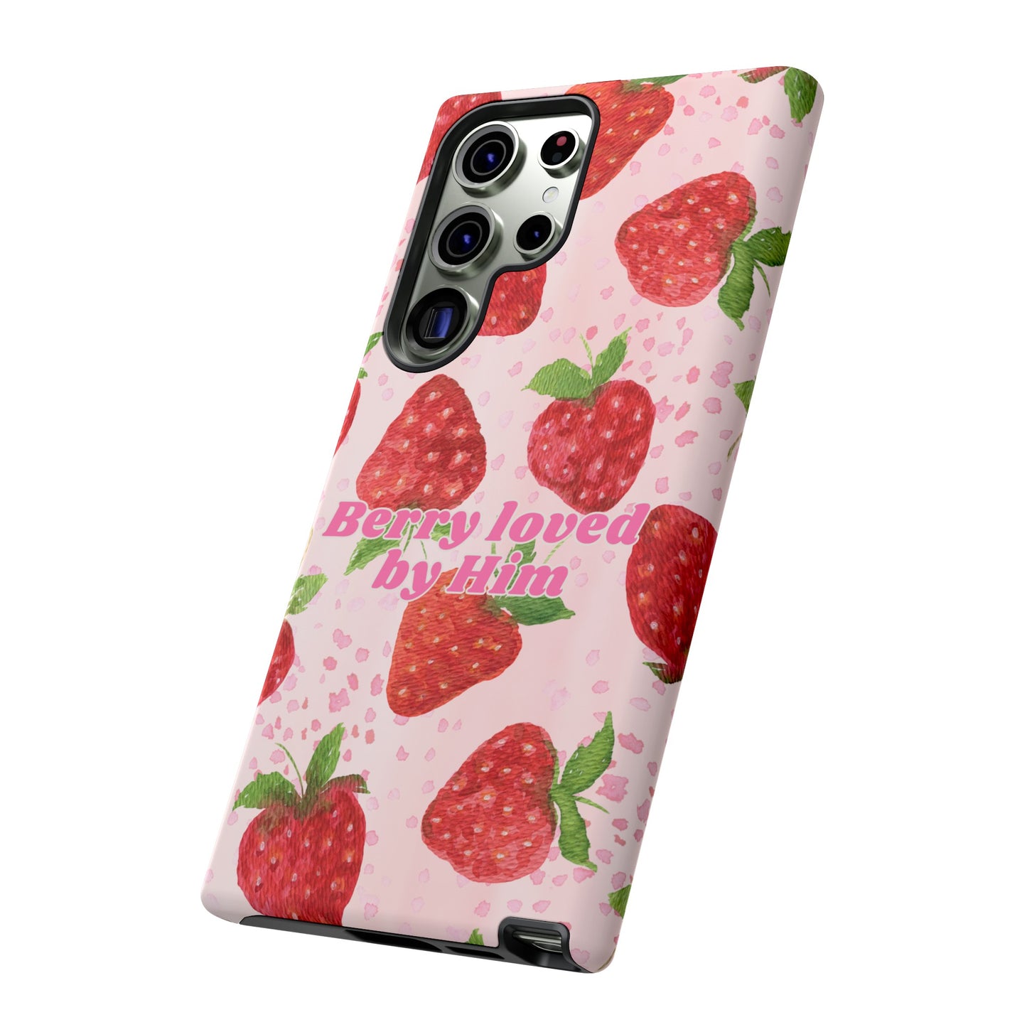 Berry Loved By Him Strawberry Phone Case