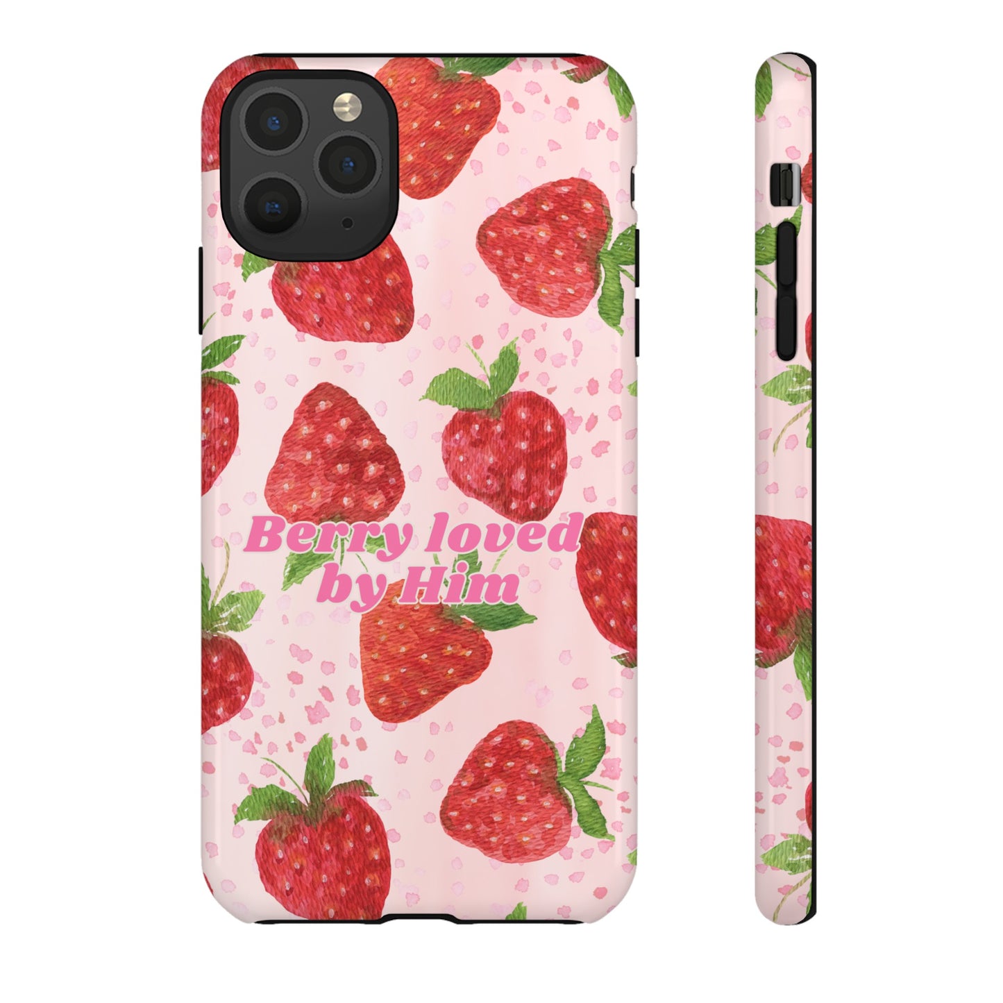 Berry Loved By Him Strawberry Phone Case